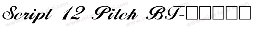 Script 12 Pitch BT字体转换